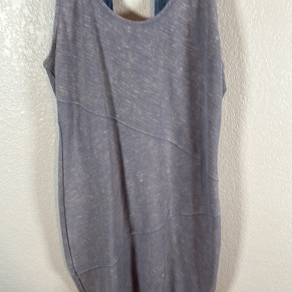 Free People Changing Directions Chambray Blue Mini Dress Size Medium - Picture 2 of 8